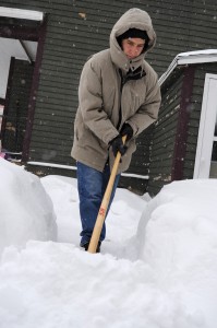 shoveling